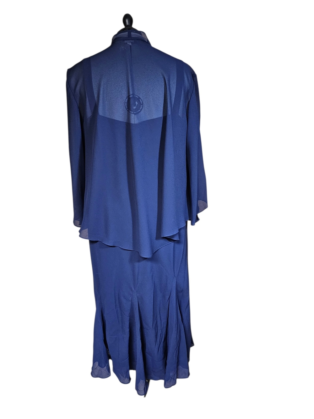 Catherines Navy Blue Embellished Maxi Dress Set - Picture 3 of 6